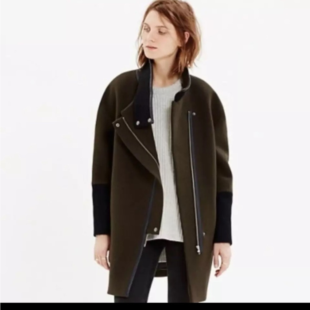 Madewell wool trench coat womens 4